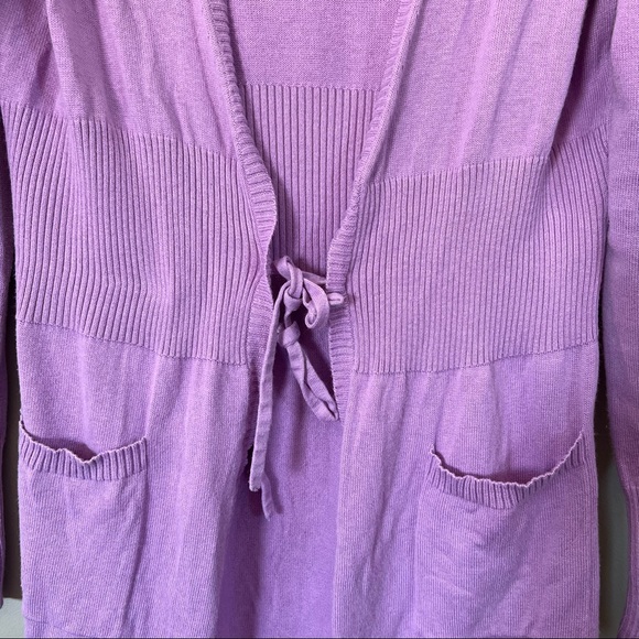 Victor Alfaro Long Open Cardigan Lilac Medium - Picture 4 of 6